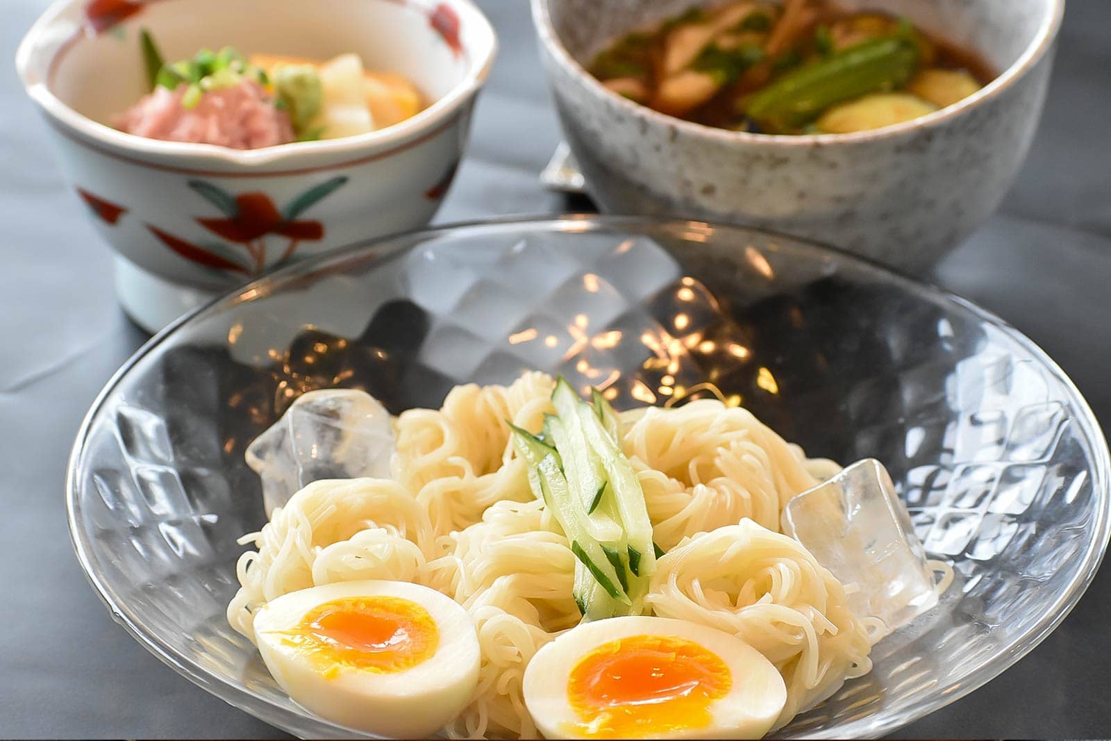 豚バラ茄子つけ素麺